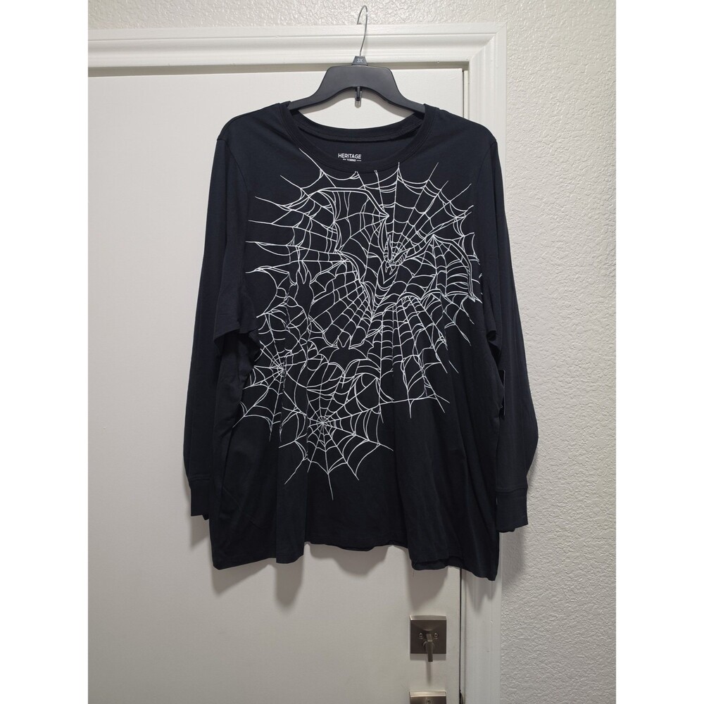 NWT Torrid Bat Web Classic Fit Cotton Jersey Long Sleeve Tee Sz 4